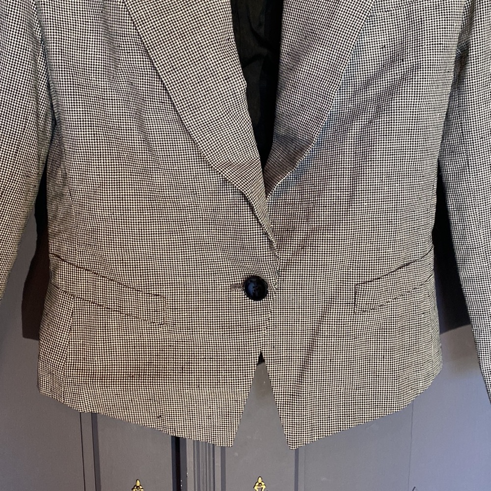 Kasper for A.S.L Patterned Jacket With Shoulder Pads - Picture 4 of 12